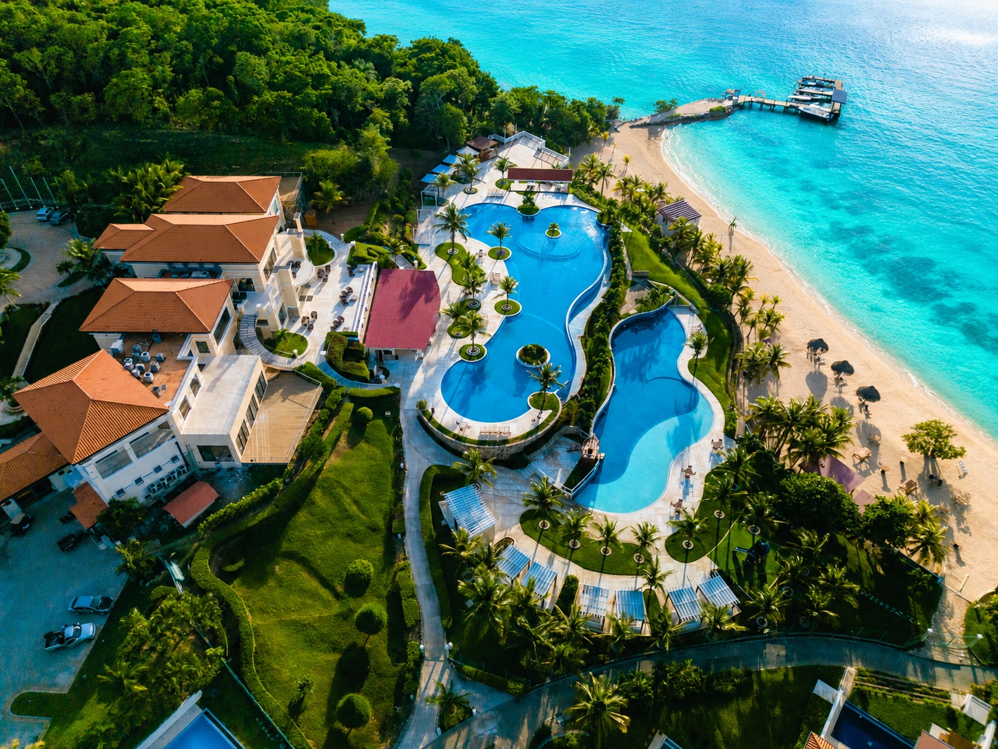 Pristine Bay beach and pools